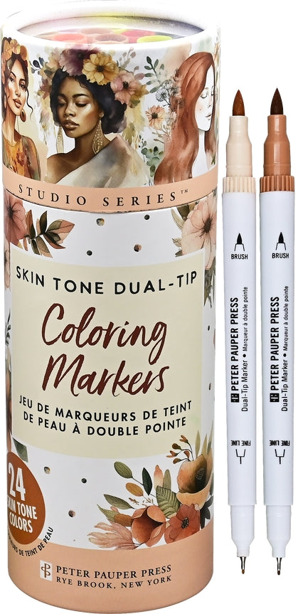 Dual-Tip Skin tone markers 24 pack