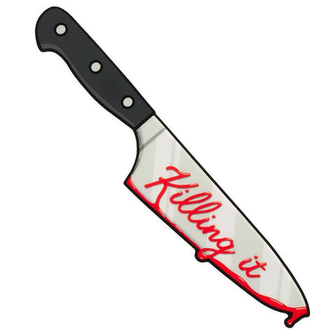 Killing It knife sticker