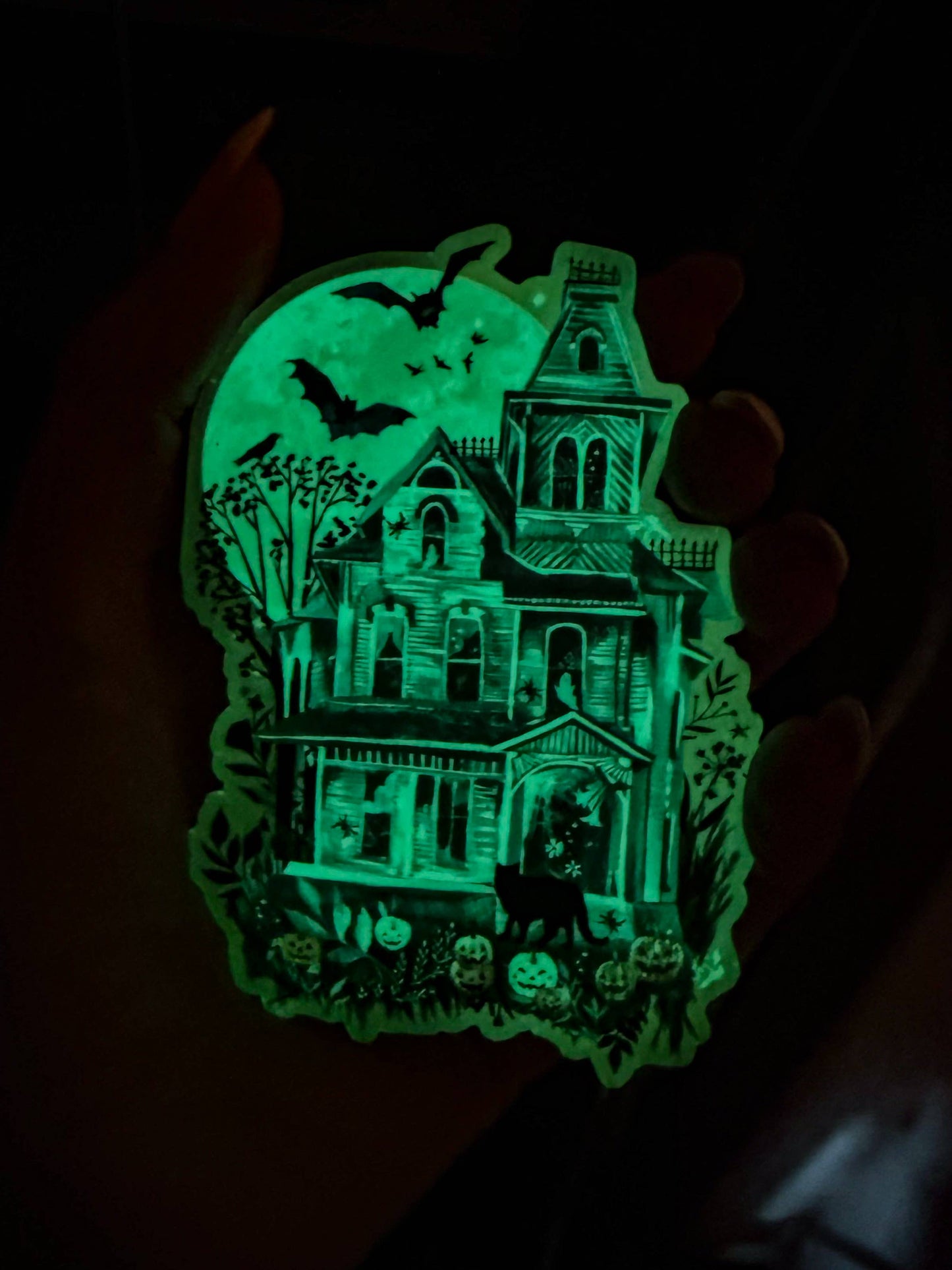 Haunted House Sticker - Glow in The Dark! - Katie Daisy