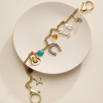 Western Charm Bag Chain Keychain | Cowgirl Purse Charm