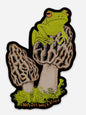 Frog on Morel sticker