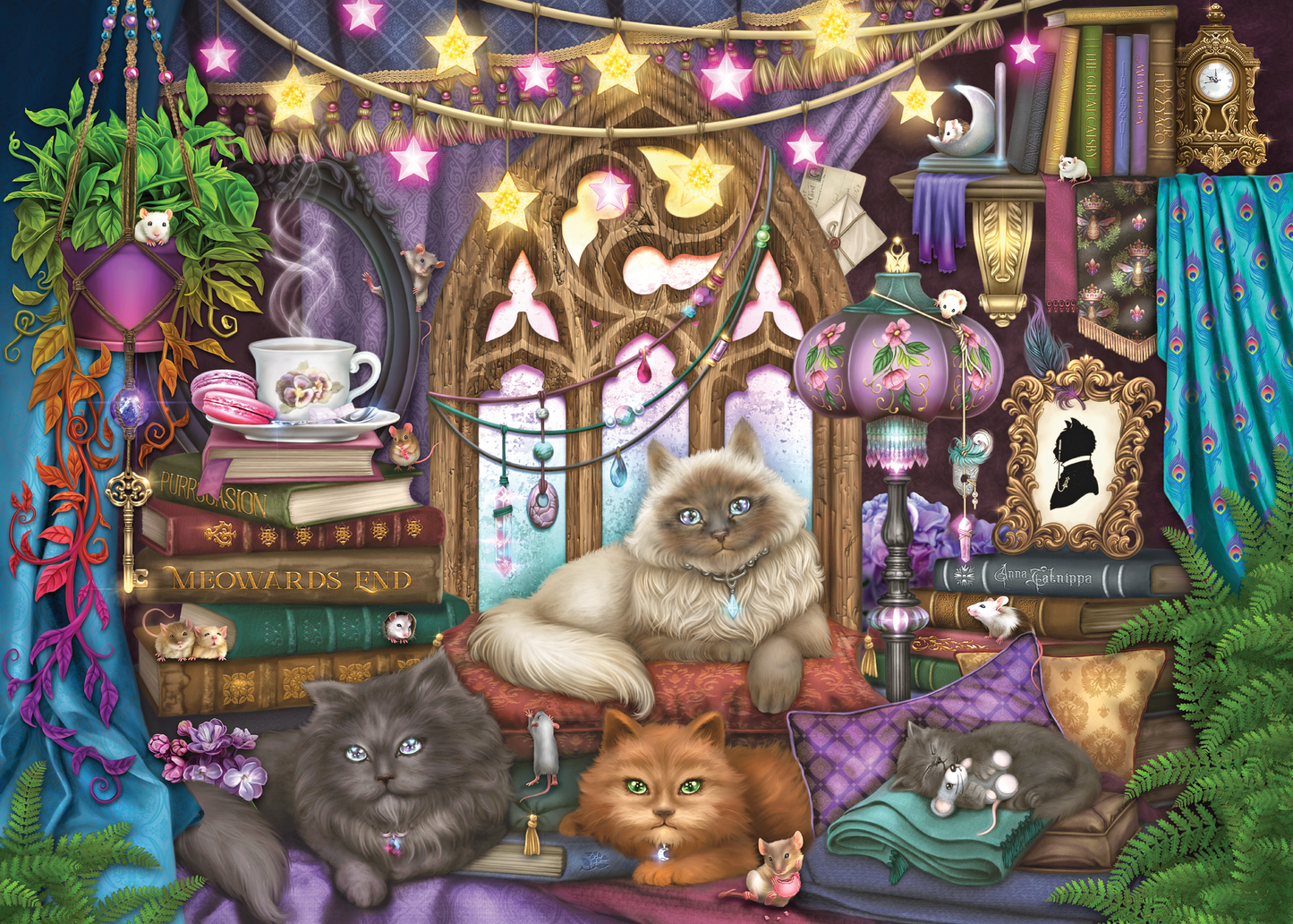 Cats In the Library 1000-Piece Jigsaw Puzzle