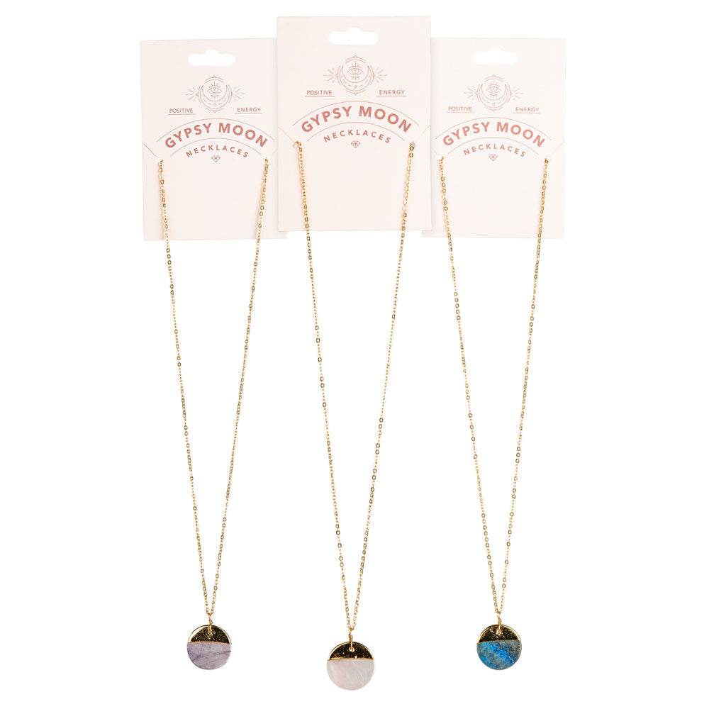 Gold dipped stone necklaces
