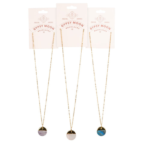 Gold dipped stone necklaces