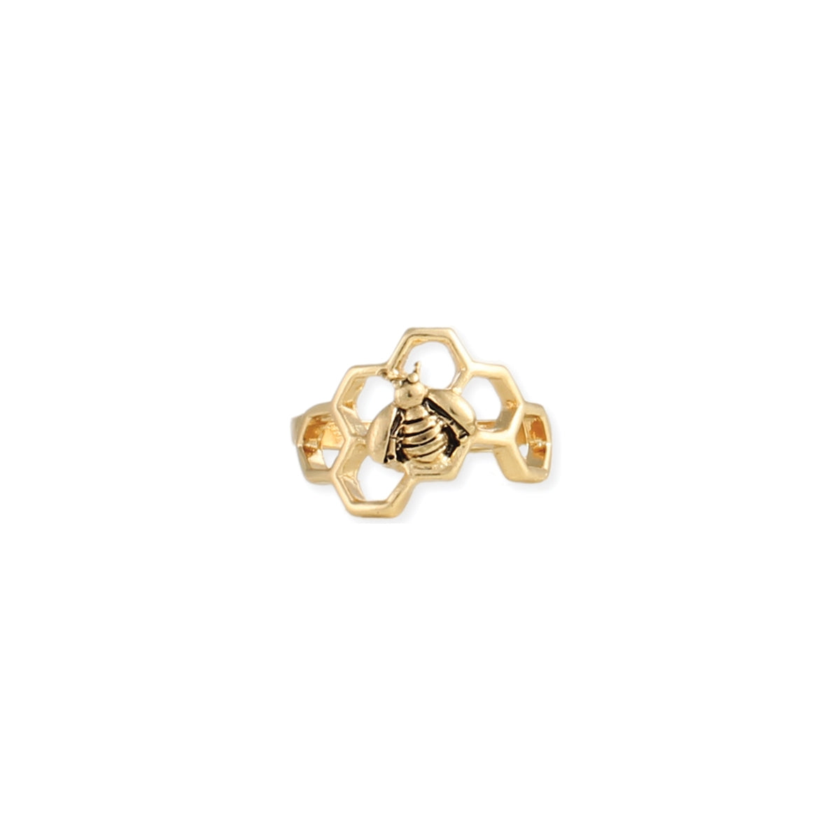 Bee & Honeycomb ring