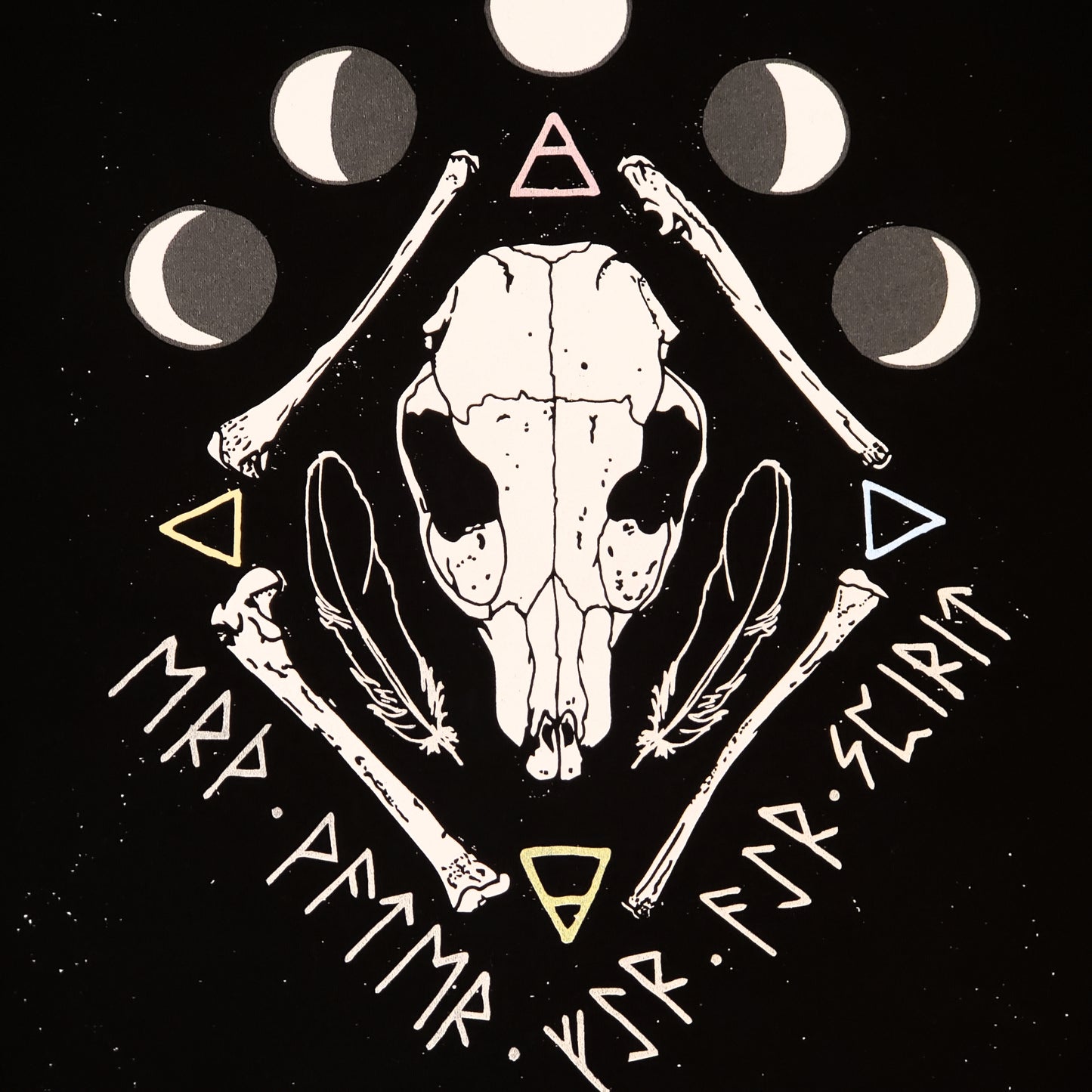 Elemental Skull Runes and Moons tshirt