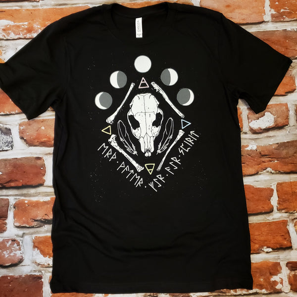 Elemental Skull Runes and Moons tshirt