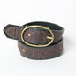 Floral stitched belt