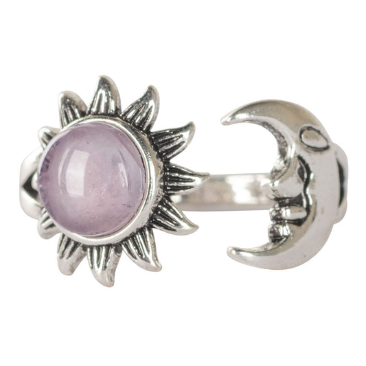 Amethyst Sun/Moon ring