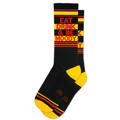 Eat Drink & Be Moody socks