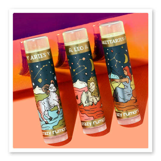 Zodiac lip balms