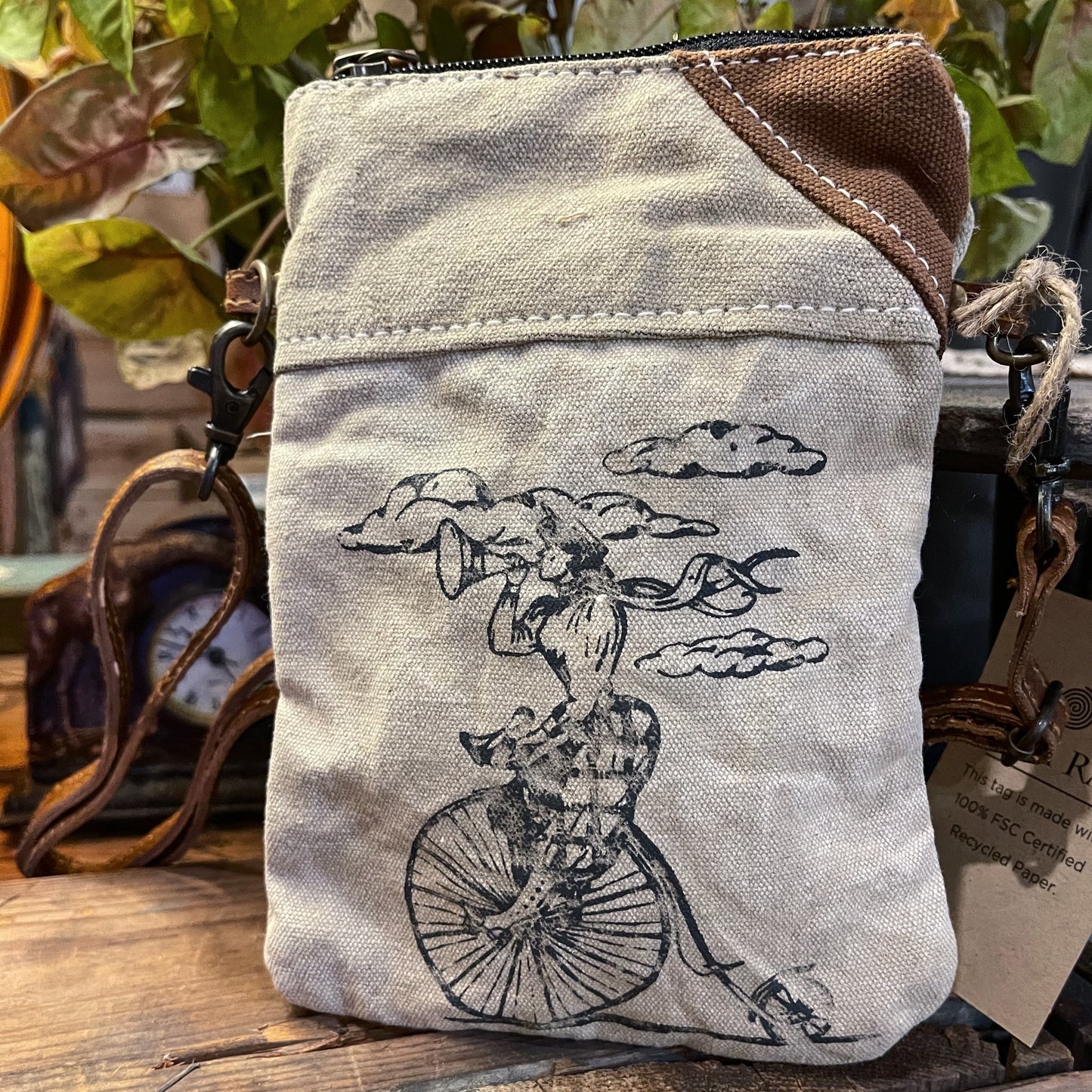 Bike Lady passport bag