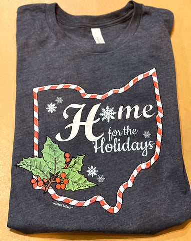 Ohio Home for the Holidays unisex tshirt