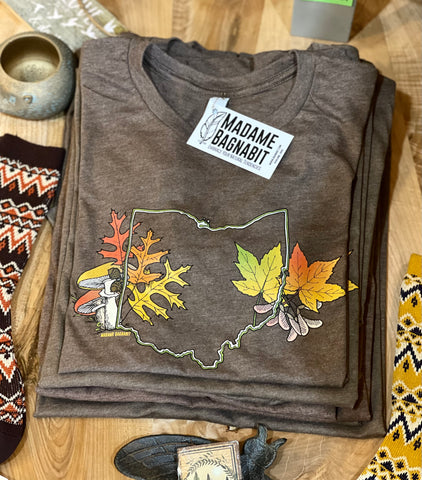 Ohio Fall leaves unisex tshirt