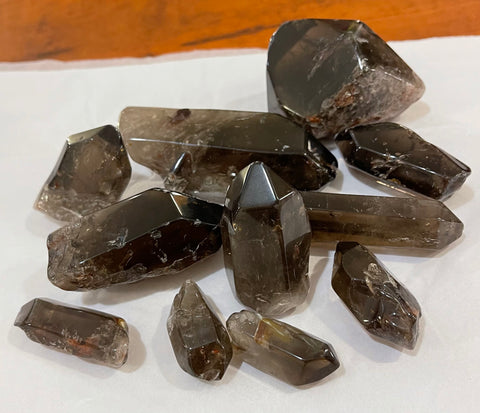 Quartz Hematite tumbled points