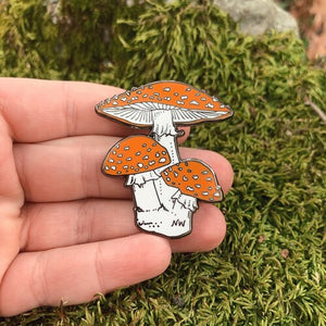 Amanita Mushroom enamel pin