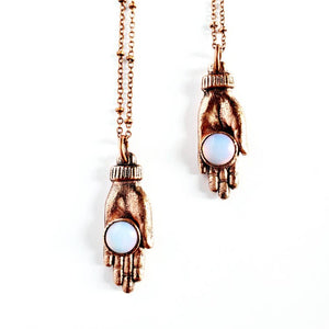 Opalite Fortune Tellers copper necklace