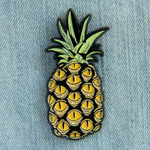 Pineapple eyes oddity enamel pin